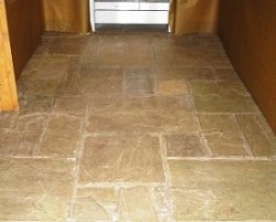 Flagstone floor